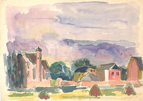 Xanten, water colour by Peter Janssen.