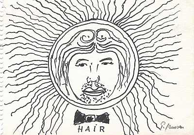 Hair, Zeichnung von Peter Janssen