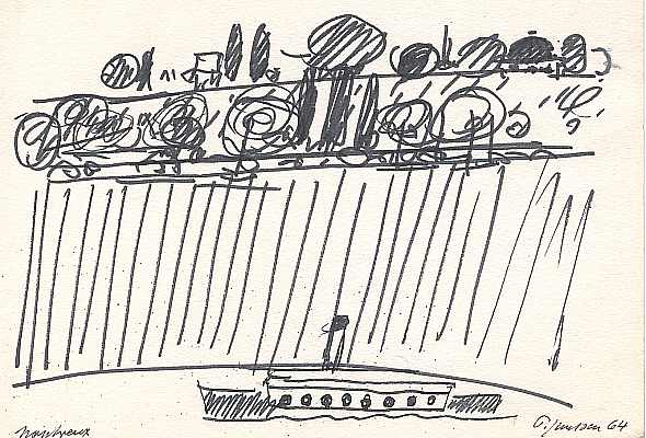 Montreux 1964, Zeichnung von Peter Janssen