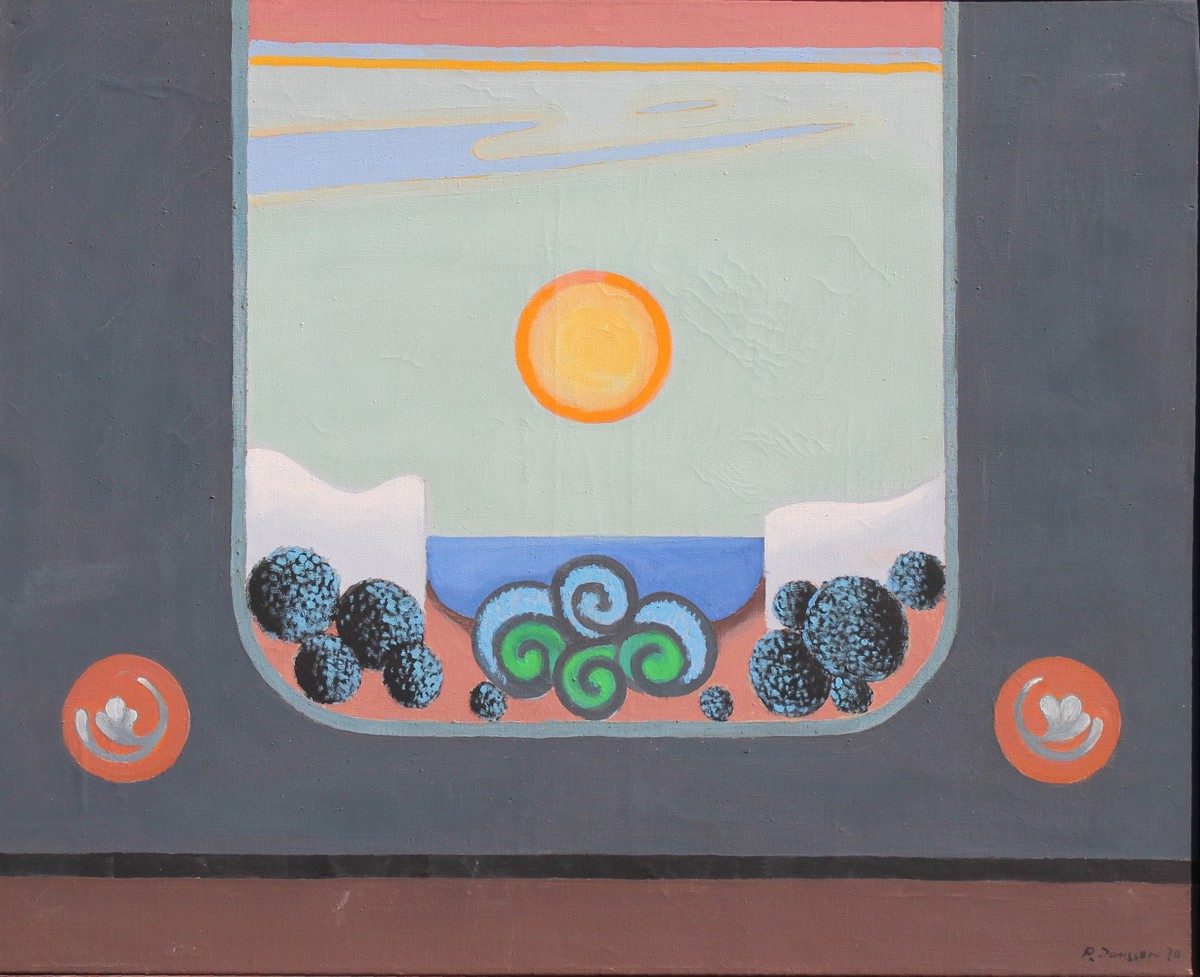 Coat of arms of a happy landscape, 1970, painting by Peter Janssen, please click for enlarged view!