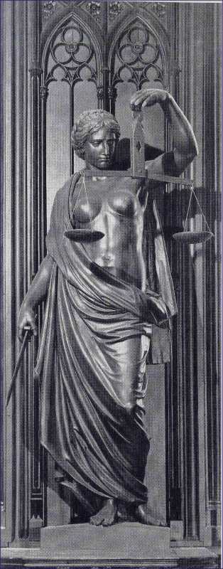 Justitia - Bronzeskulptur!