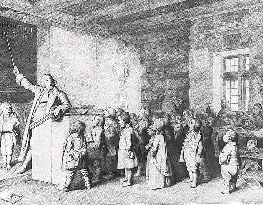 Jobs als Schulmeister 1844 - nach Johann Peter Hasenclever!