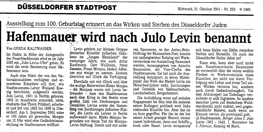 Julo Levin - Ausstellung 